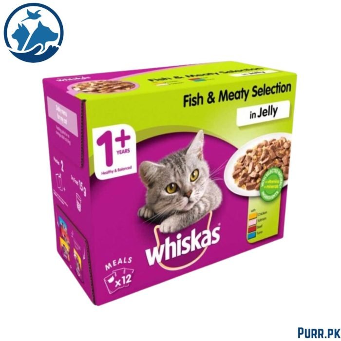Whiskas Adult Fish & Meat Selection in Jelly Pouch