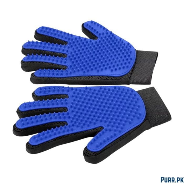 Groming Glove Plastic Blue (Box)