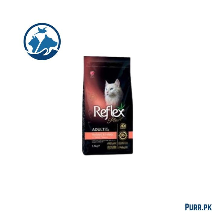 Reflex Plus Cat Food Hairball n Indoor with Salmon - 1.5 Kg