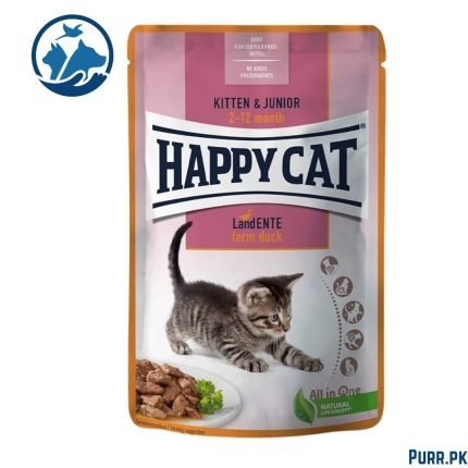 Happy Cat Kitten MIS Kitten & Junior Farm Duck 85 g Pouch