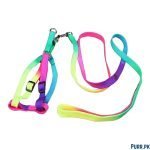 Square Multi Colour Leash With Harness