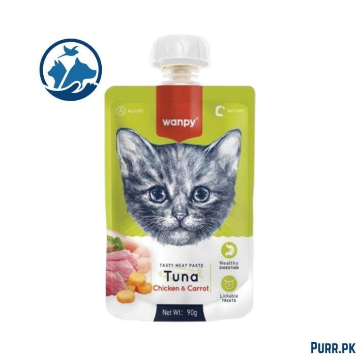Wanpy Adult Cat Tasty Meat Tuna Chicken & Carrot 90 g Pouch
