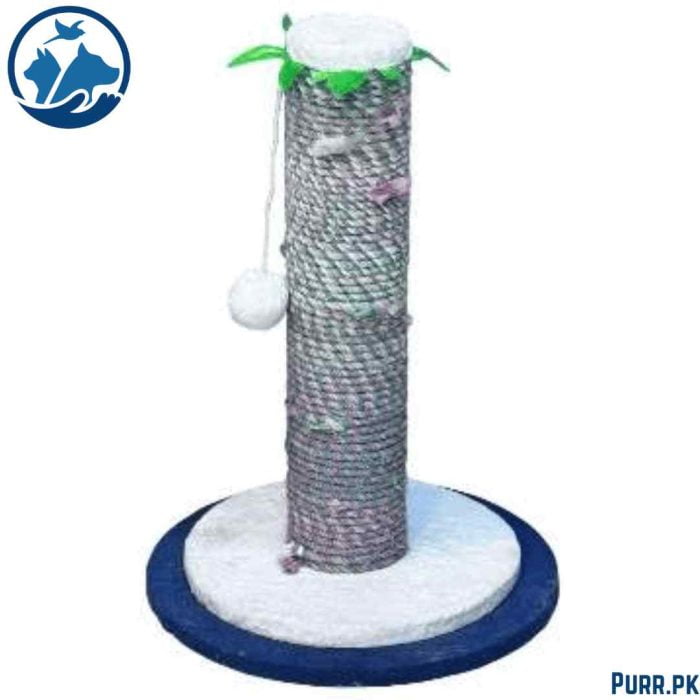Single Round Pole with Double Base Cat Scratcher