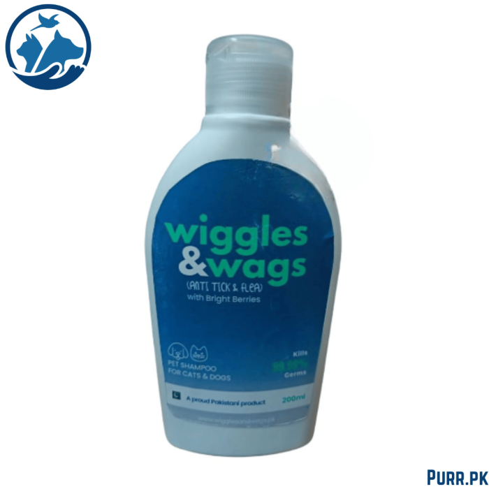 Wiggles And Wags Anti Tick And Flea Shampoo For Pets
