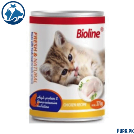 Bioline Adult Cat Wet Food Chicken 375 g Canned