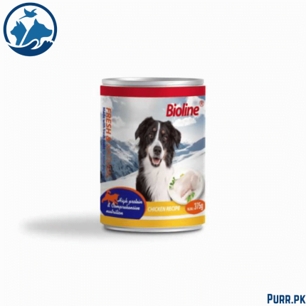 Bioline Adult Dog Wet Food Chicken Meat 375 g Canned