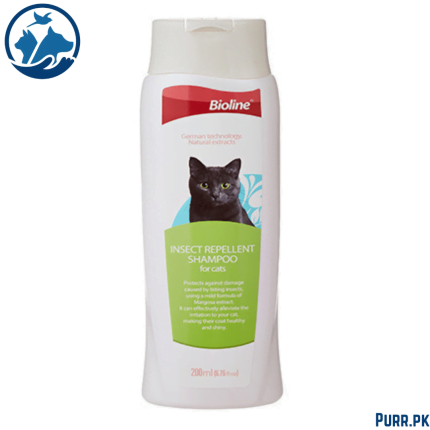 Bioline Cat Cleansing Care Insect Repellant Shampoo 200 ml