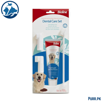 Bioline Dog Dental Care Hygiene Set Beef 100 g