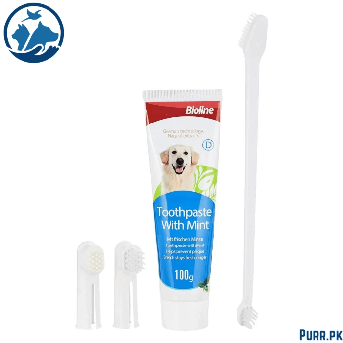 Bioline Dog Dental Care Hygiene Set Mint 100 g