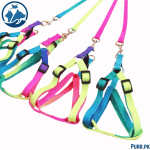 Dog Multi Color Harness with Leash