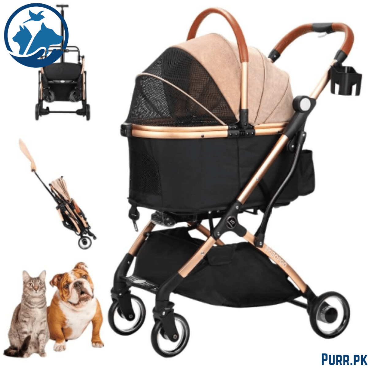 Foldable dog stroller best sale