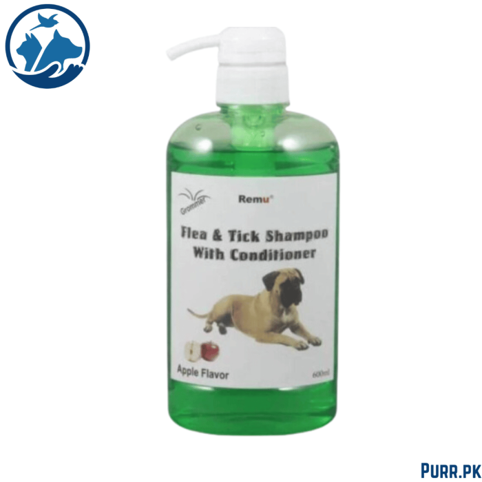 Remu Dog Groomer Shampoo Flea & Tick with Conditioner 600ml