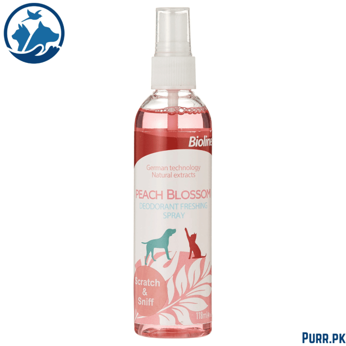 Bioline Pets Deodorizing Peach Blossom Freshing Spray 118 ml