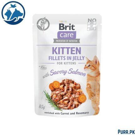 Brit Care Cat Pouch KITTEN - Savory Salmon in Jelly