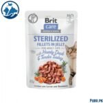 Brit Care Cat Pouch STERILIZED - Hearty Duck & Tender Turkey in Jelly