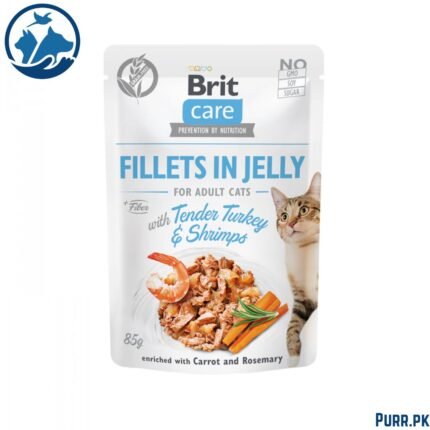 Brit Care Cat Pouch Tender Turkey & Shrimps in Jelly