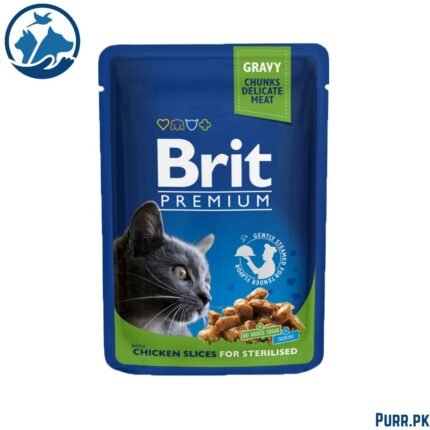 Brit Premium Cat Pouch Chicken Slices for Sterilised