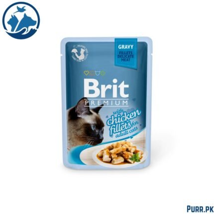 Brit Premium Cat Pouch with Chicken Fillets in Gravy for Adult Cats