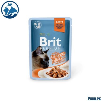 Brit Premium Cat Pouch with Turkey Fillets in Gravy for Adult Cats