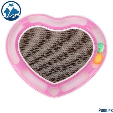 Heart scratcher with track toy