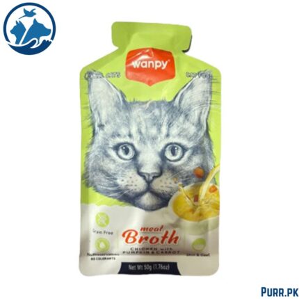 Wanpy Adult Cat Soup Meat Broths Chicken with Pumpkin and Carrot 50 g