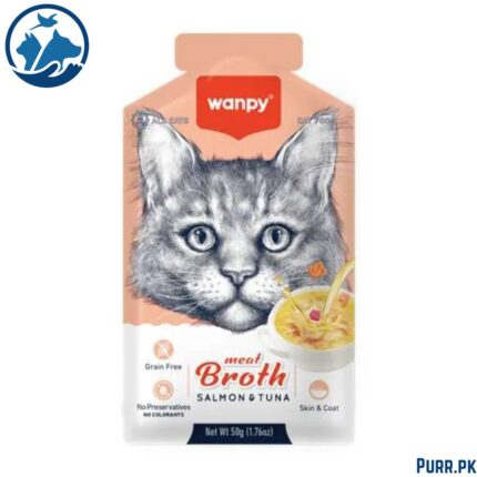 Wanpy Adult Cat Soup Meat Broths Tuna & Salmon 50 g