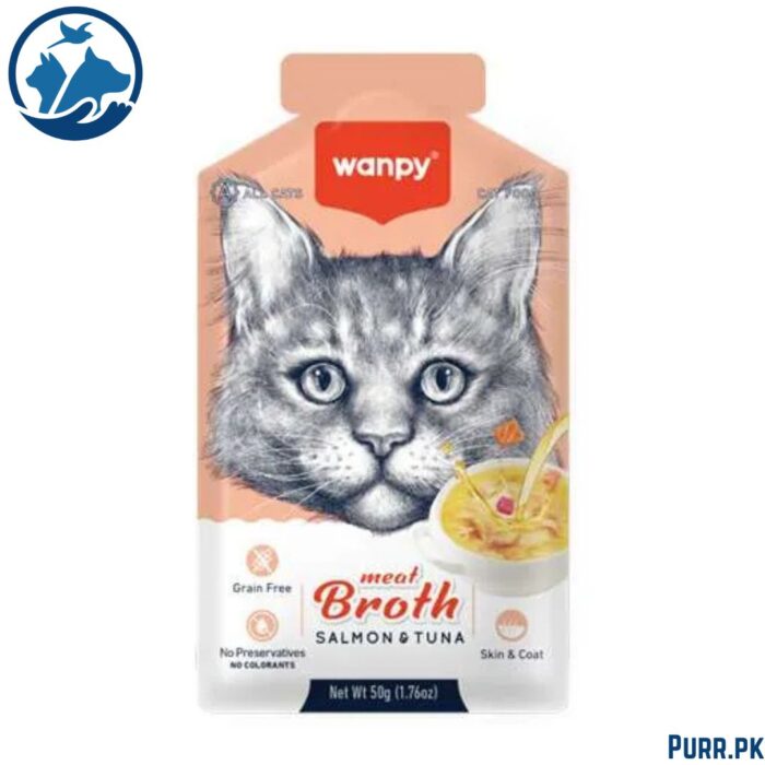 Wanpy Adult Cat Soup Meat Broths Tuna & Salmon 50 g
