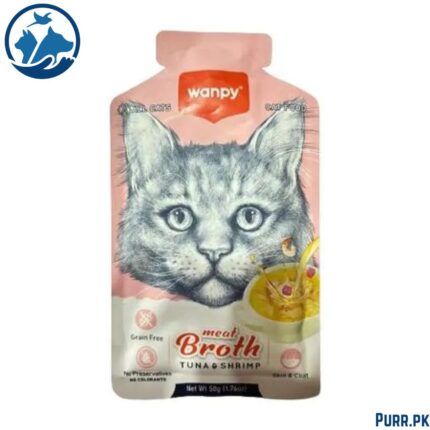 Wanpy Adult Cat Soup Meat Broths Tuna & Shrimps 50 g